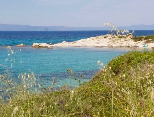 mer azur en chalcidique